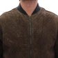 Dolce & Gabbana Elegant Leather & Wool Blend Jacket