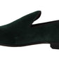 Dolce & Gabbana Elegant Green Suede Slip-On Loafers