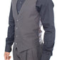 Dolce & Gabbana Gray Striped Formal Dress Vest