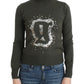 John Galliano Green wool turtleneck sweater