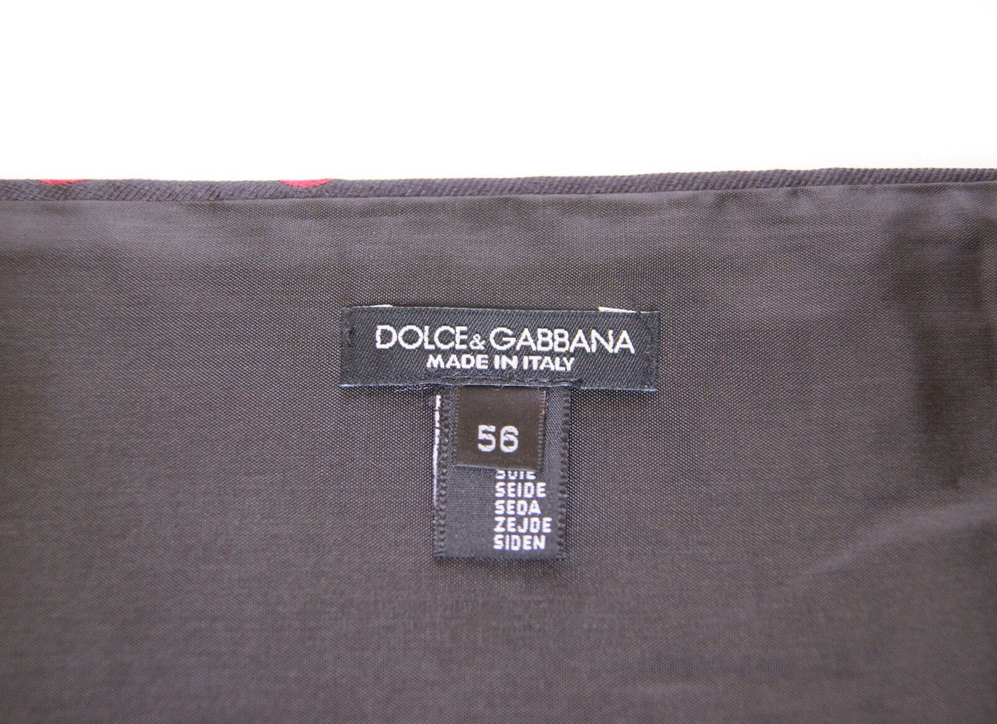 Dolce & Gabbana Exquisite Black Silk Cummerbund with Red Polka Dots
