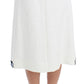 Dolce & Gabbana White Floral Brocade Family Tree Skirt