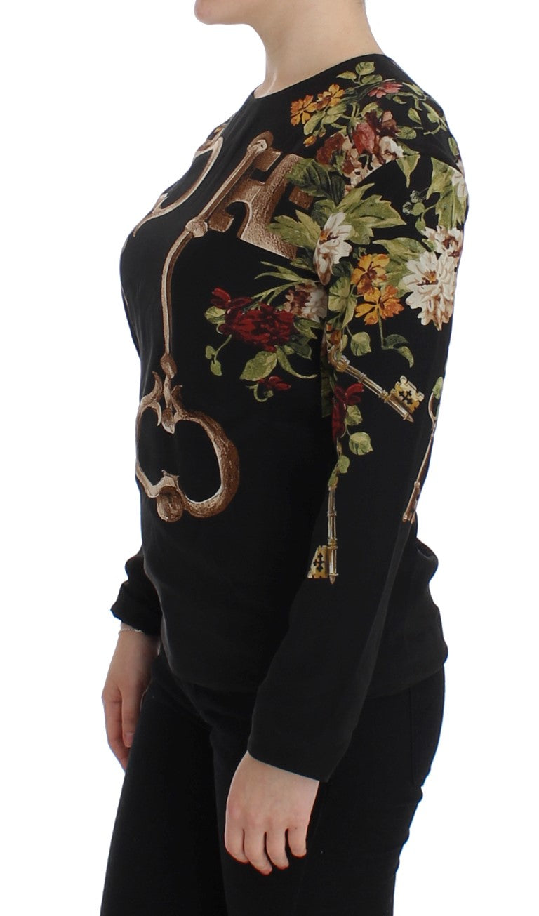 Dolce & Gabbana Elegant Medieval Print Silk Blouse