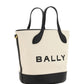 Bally Elegant Monogram Bucket Bag in Black & White