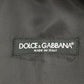 Dolce & Gabbana Gray Striped Wool Logo Vest