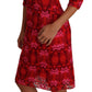 Dolce & Gabbana Elegant Floral Crochet Knee-Length Dress