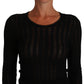 Dolce & Gabbana Elegant Black Knitted Sheath Dress
