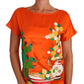 Dolce & Gabbana Silk Orange Lemon Crystal T-shirt Top