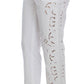 Dolce & Gabbana White Floral Cutout Dress Sicily Pants