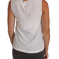 Dolce & Gabbana White Silk A-line Sleeveless Blouse T-Shirt Top
