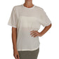 Dolce & Gabbana White Cream Silk Lace Top Blouse T-Shirt