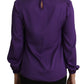 Dolce & Gabbana Purple Blouse Prince  Fairy Tale Embellished  Top