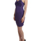 John Galliano Elegant Purple Jersey Cocktail Dress