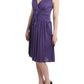 John Galliano Elegant Purple Knee-Length Jersey Dress
