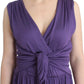 John Galliano Elegant Purple Knee-Length Jersey Dress
