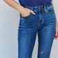 Judy Blue Aila Short Full Size Mid Rise Cropped Relax Fit Jeans