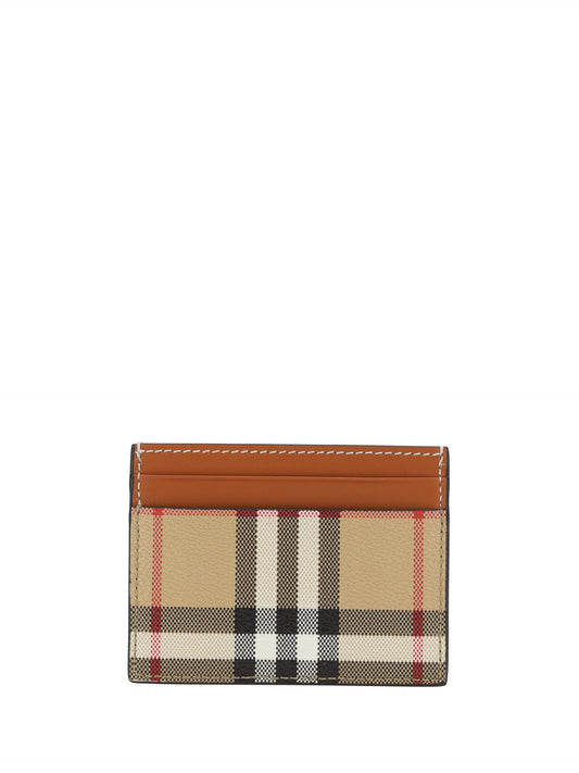 Burberry Brown Printed Canvas Cardholder