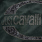 Cavalli Elegant Green Mock Sweater with Rhinestone Detail