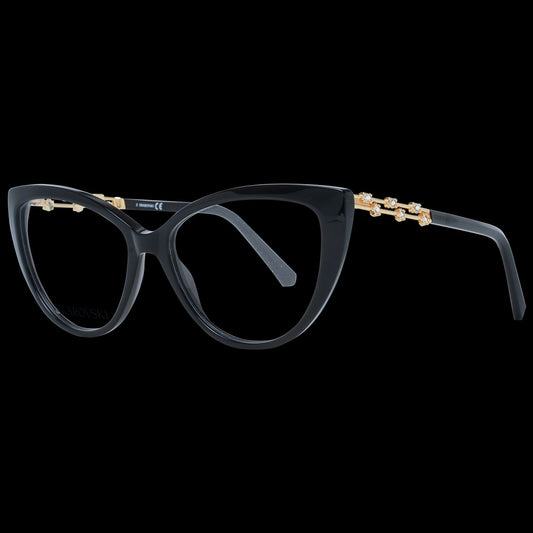 Swarovski Elegant Black Cat Eye Designer Eyeglasses