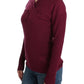 Cavalli Elegant Purple Keyhole Wool Sweater