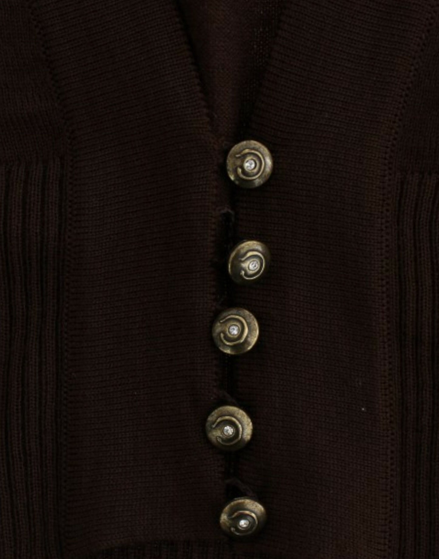 Cavalli Brown cropped wool cardigan