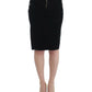 Cavalli Elegant Black Pencil Skirt for Sophisticated Style