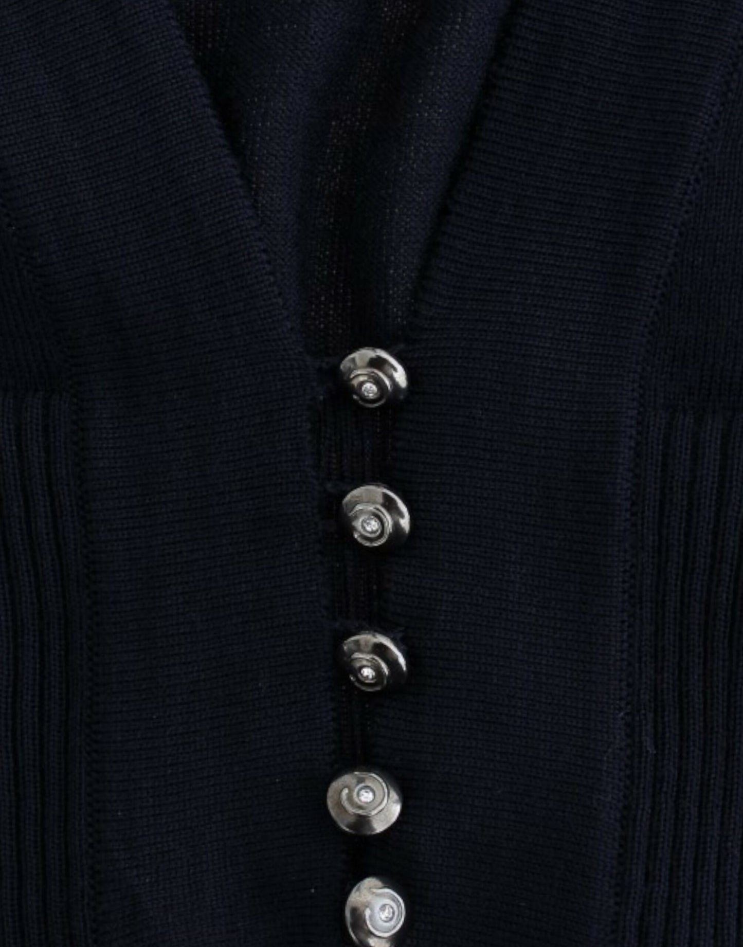 Cavalli Blue cropped wool cardigan
