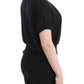 Cavalli Elegant Short Sleeved Black Jumper