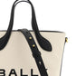 Bally Elegant Monogram Bucket Bag in Black & White