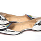 Christian Louboutin Silver Patentleather Flat Point Toe Shoe