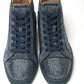 Christian Louboutin Blue Louis Junior Spikes Sneaker Shoes