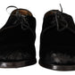 Dolce & Gabbana Elegant Black Velvet Derby Shoes