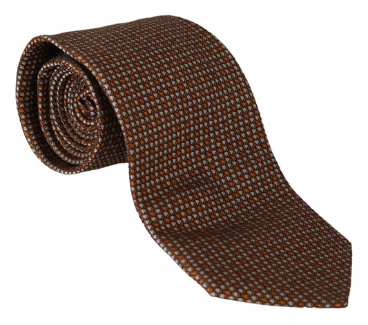 Dolce & Gabbana Elegant Brown Patterned Silk Tie