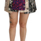 Dolce & Gabbana Multicolor Floral Jacquard Crystal Skirt