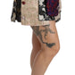 Dolce & Gabbana Multicolor Floral Jacquard Crystal Skirt