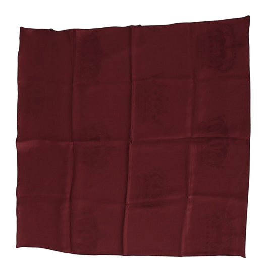 Dolce & Gabbana Elegant Red Silk Square Scarf Wrap