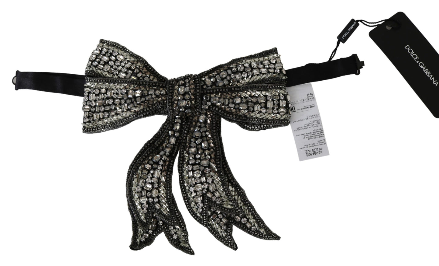 Dolce & Gabbana Elegant Silver Silk Bowtie