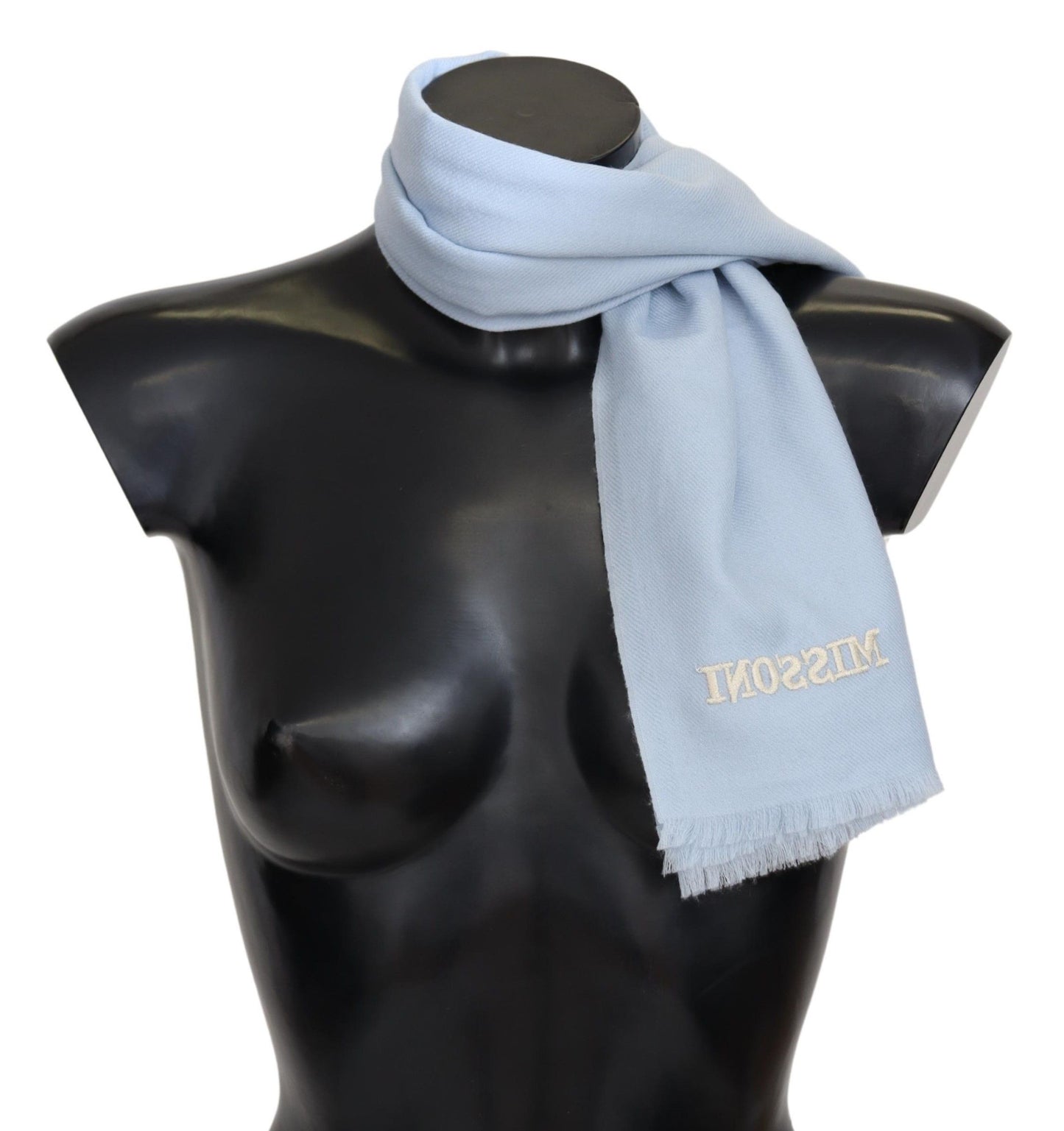 Missoni Luxurious Cashmere Scarf with Logo Embroidery