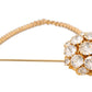 Dolce & Gabbana Exquisite Crystal-Embellished Gold Brooch