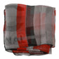 Costume National Red 100% Silk Branded Gray Scarf