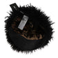 Dolce & Gabbana Chic Black Gatsby Cap in Tibet Lamb Fur