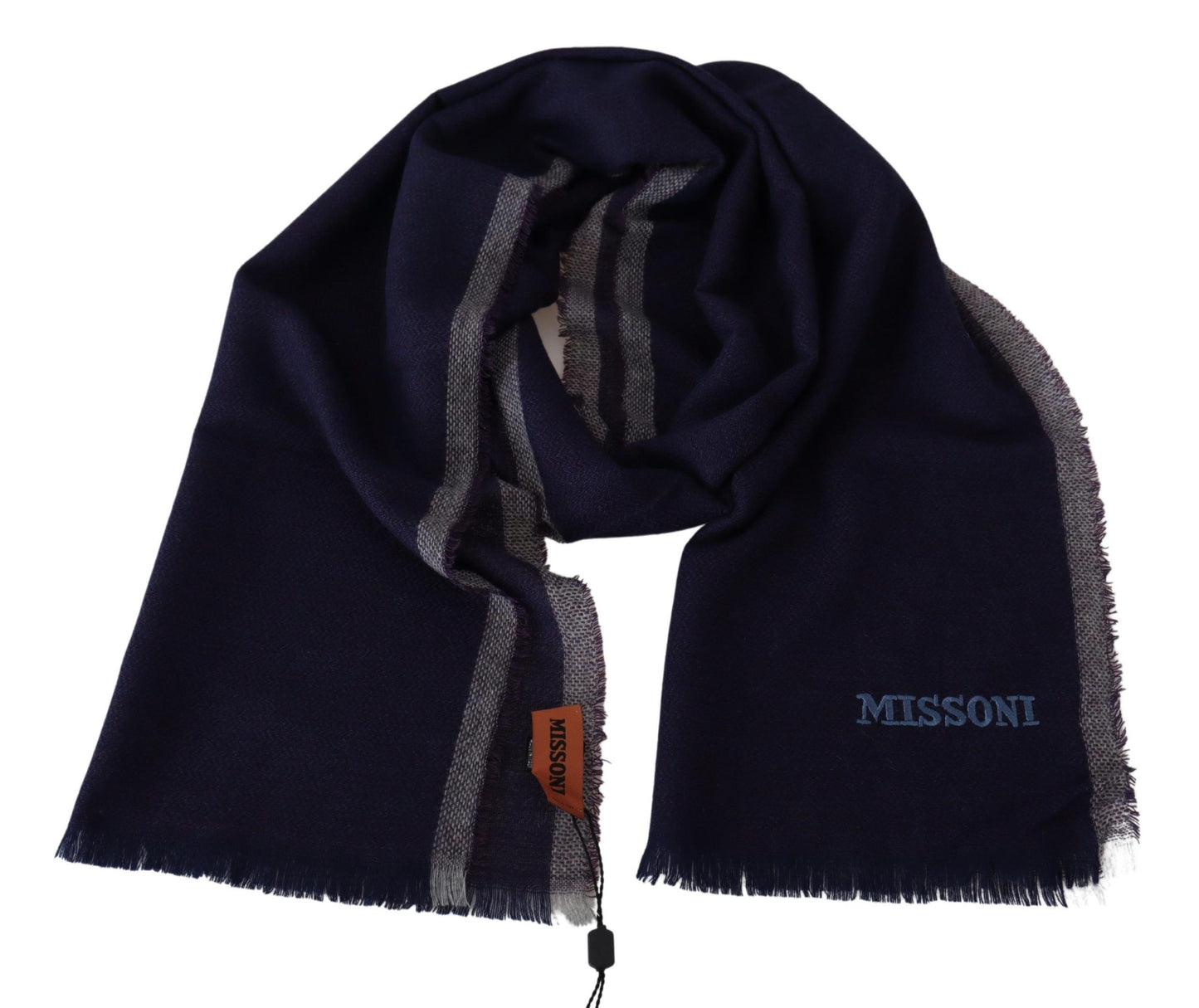Missoni Authentic Wool Scarf with Striped Pattern