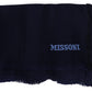 Missoni Elegant Blue Wool Scarf with Embroidered Logo