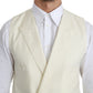 Dolce & Gabbana Elegant Cream Wool Dress Vest