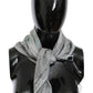 Costume National Gray Silk Shawl Foulard Wrap Scarf