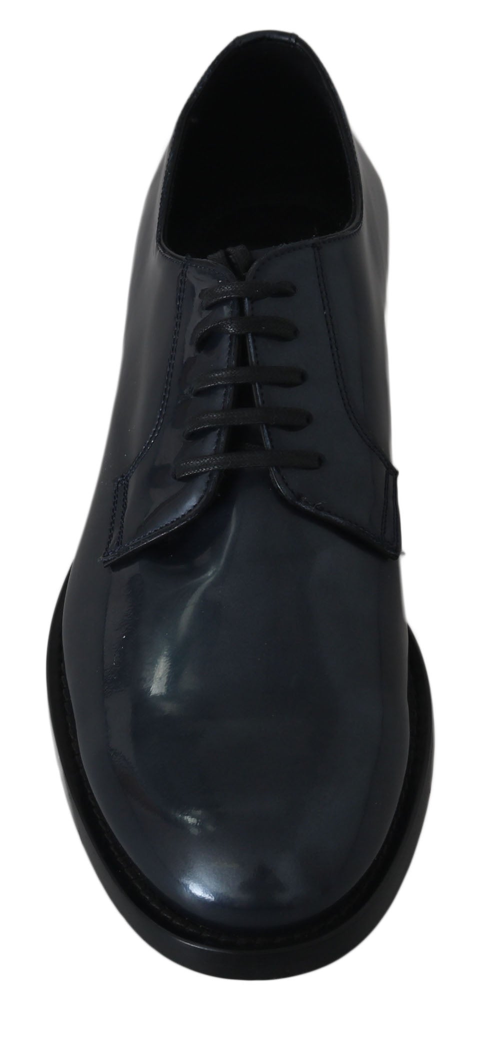 Dolce & Gabbana Elegant Blue Leather Derby Dress Shoes