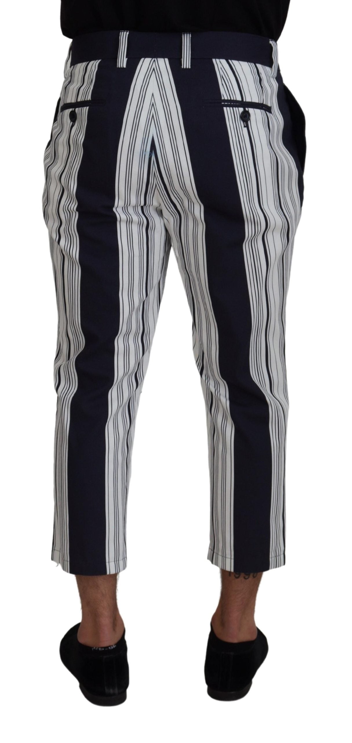 Dolce & Gabbana Elegant Striped Cotton Pants for Men