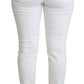 Dolce & Gabbana White Tattered Skinny Denim Cotton Stretch Jeans