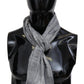Missoni Chic Unisex Gray Wool Scarf with Logo Embroidery