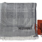 Missoni Chic Unisex Gray Wool Scarf with Logo Embroidery
